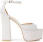 Stuart Weitzman Verhoog je stijl met Skyhigh 145 Plateau Sandalen White Dames - Thumbnail 1