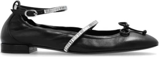 Stuart Weitzman Leren ballerinas `Stefanie` Black Dames