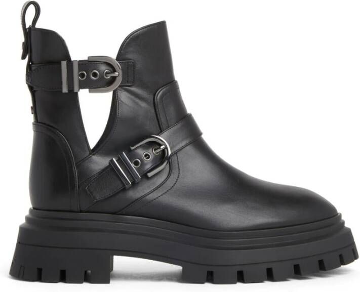 Stuart Weitzman Stoere Moto Bootie met Metallic Details