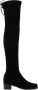 Stuart Weitzman Gedurfde blokhak over-de-knie laarsjes Black Dames - Thumbnail 1