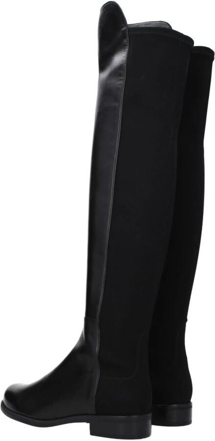 Stuart Weitz Zwarte leren over de knie laarzen