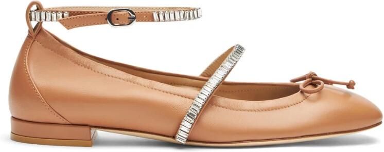 Stuart Weitzman Ballerina's met kristallen