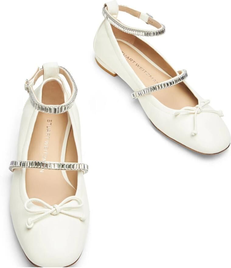 Stuart Weitzman Ballerina's met kristallen - Foto 2