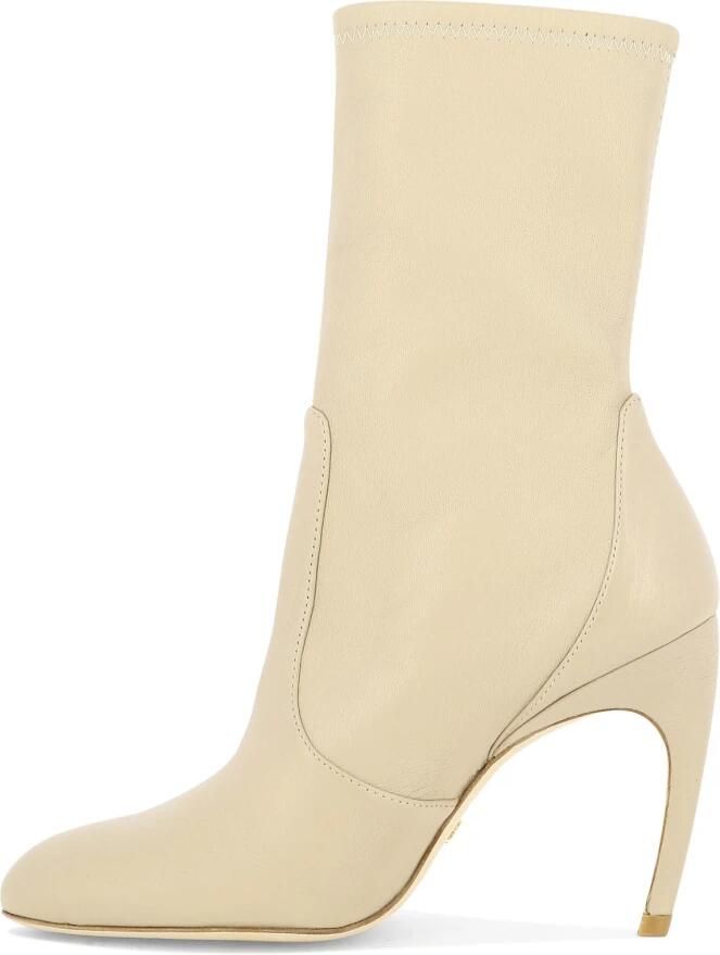 Stuart Weitzman Hoge enkellaarsjes met hak 'Lxecrve' Beige Dames - Foto 3