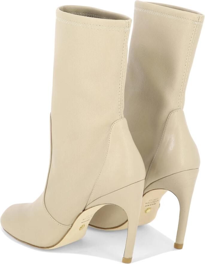 Stuart Weitzman Hoge enkellaarsjes met hak 'Lxecrve' Beige Dames - Foto 2