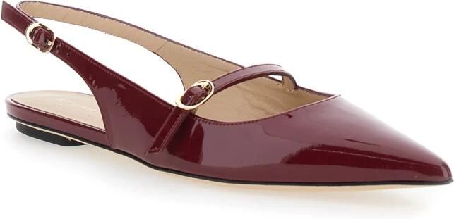 Stuart Weitz Bordeaux Slingback Sandalen in Lakleer