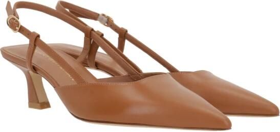 Stuart Weitz Bruine leren slingback hakken