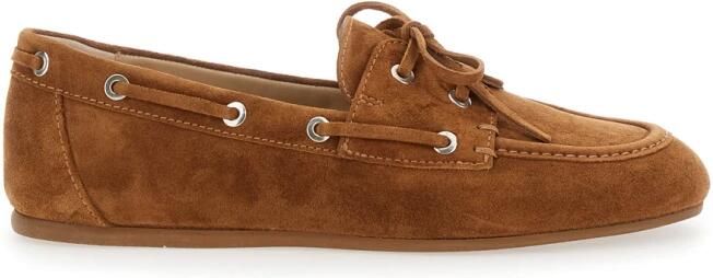 Stuart Weitzman Bruine Veterschoenen Loafers Suède Vrouw - Foto 2