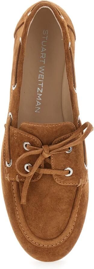 Stuart Weitzman Bruine Veterschoenen Loafers Suède Vrouw