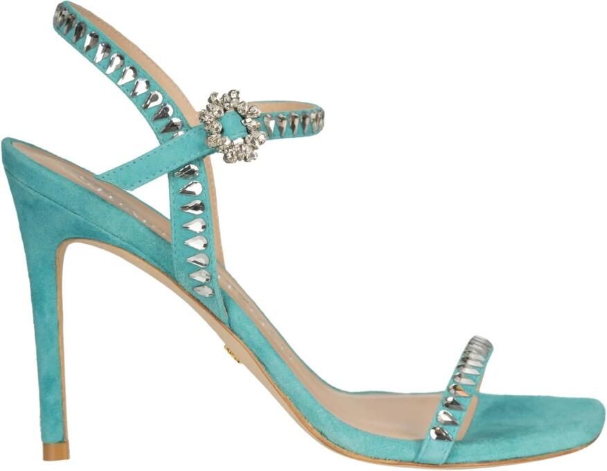 Stuart Weitzman Capri Gemcut Hoge Hak Sandalen