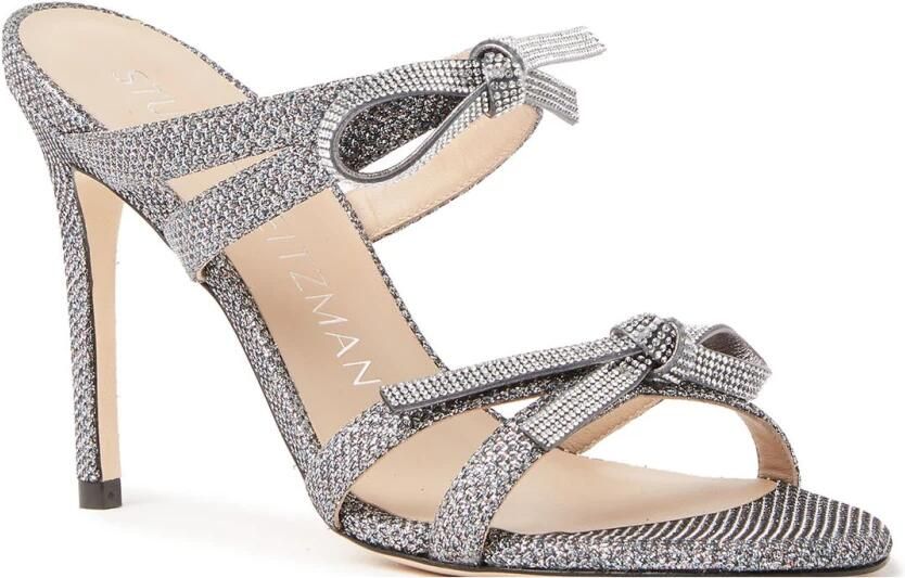 Stuart Weitzman Veelkleurige stof SW Bow Mules Grijs Dames - Foto 3