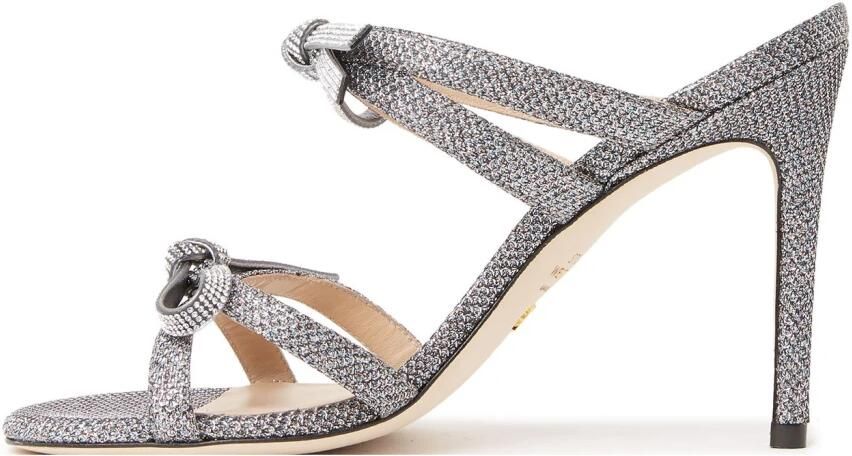 Stuart Weitzman Veelkleurige stof SW Bow Mules Grijs Dames - Foto 4