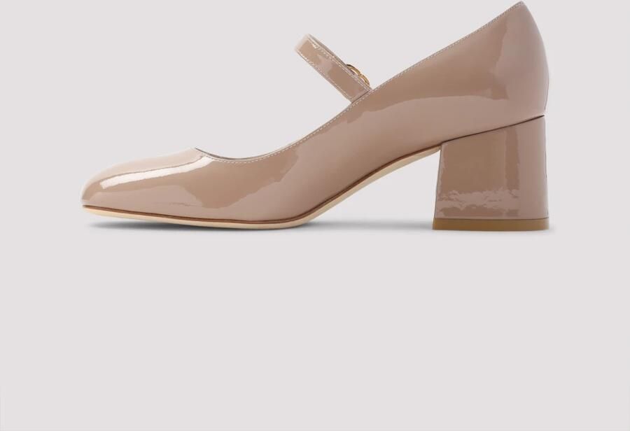 Stuart Weitzman Moderne Mary Jane Pomp Brown Dames