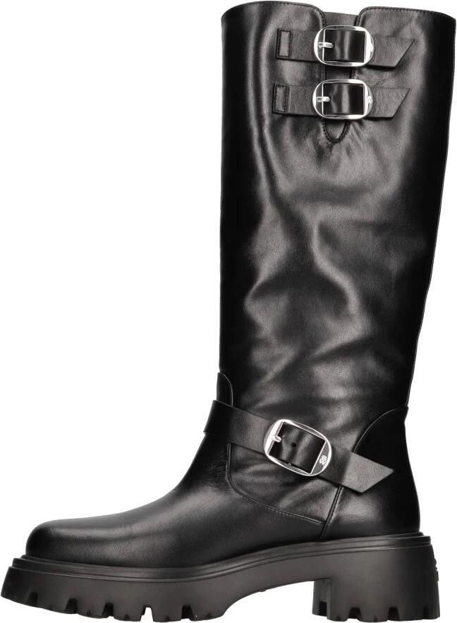 Stuart Weitzman Zwarte Moto Laarzen Emerson Stijl Black Dames