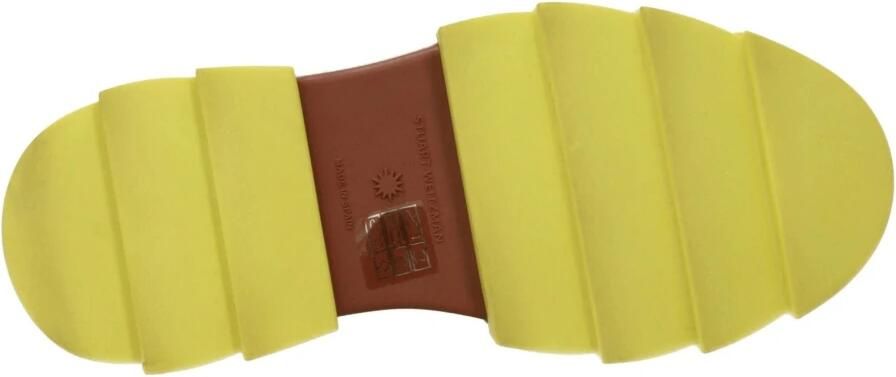 Stuart Weitzman Bruine Leren Enkellaarzen Sporty Glam