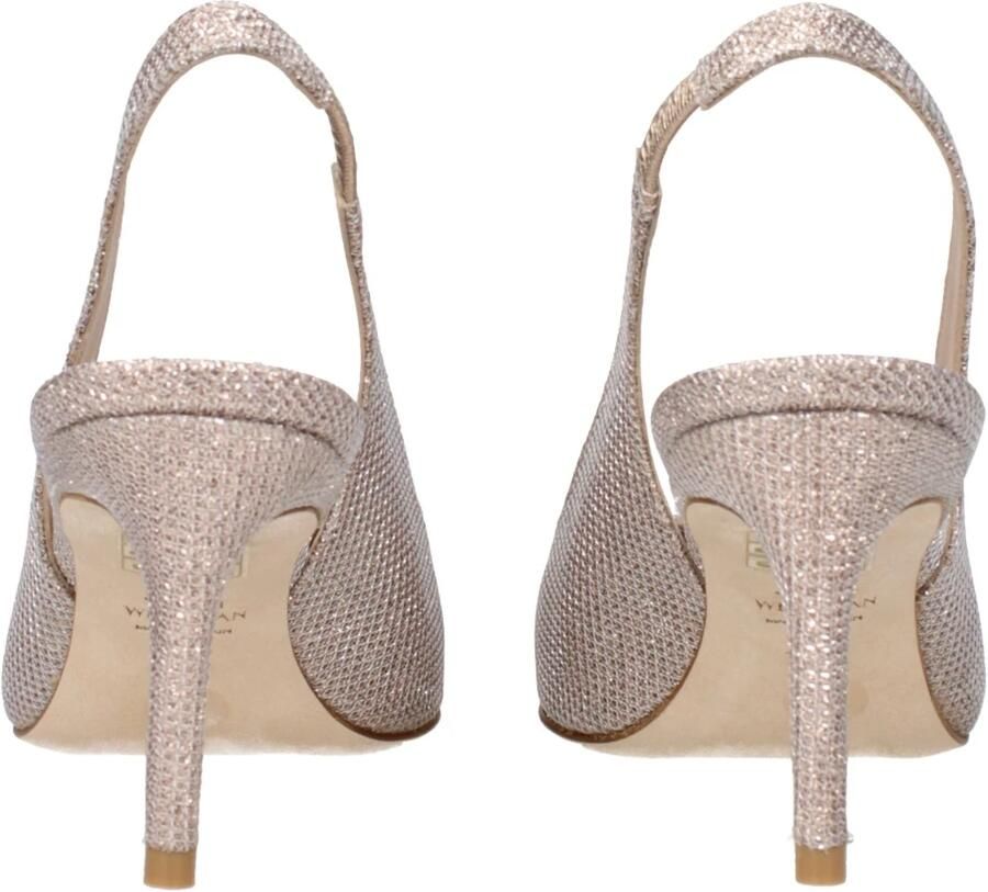 Stuart Weitzman Zilveren Leren Slingback met Stiletto Hak Gray Dames