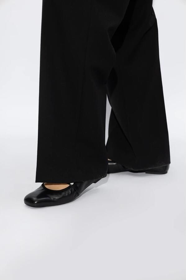 Stuart Weitzman Gouden leren balletflats