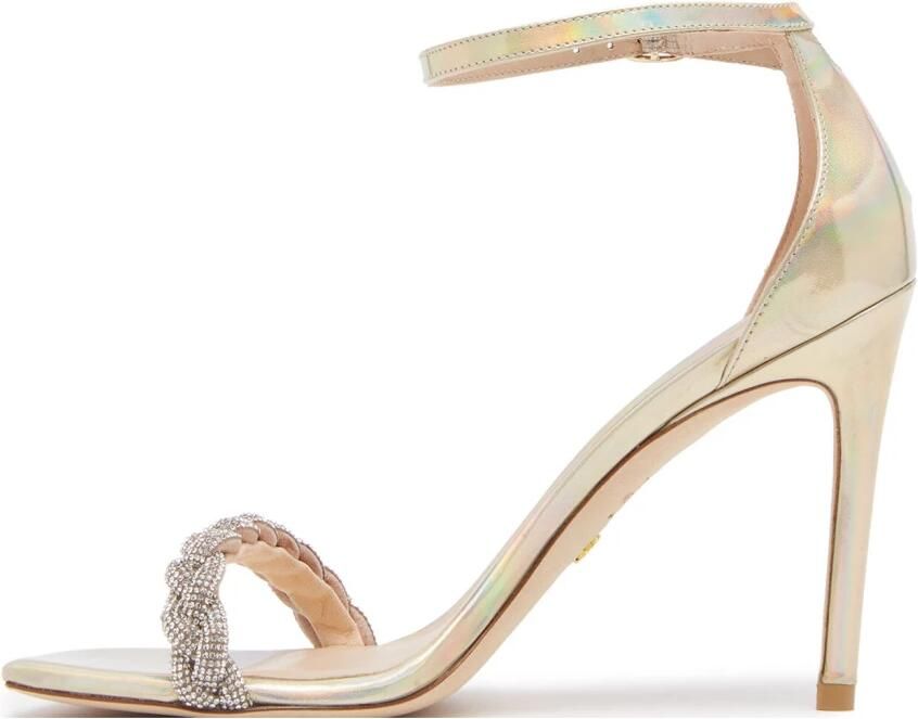 Stuart Weitzman Nudistcurve 100 highshine sandaal Grijs Dames