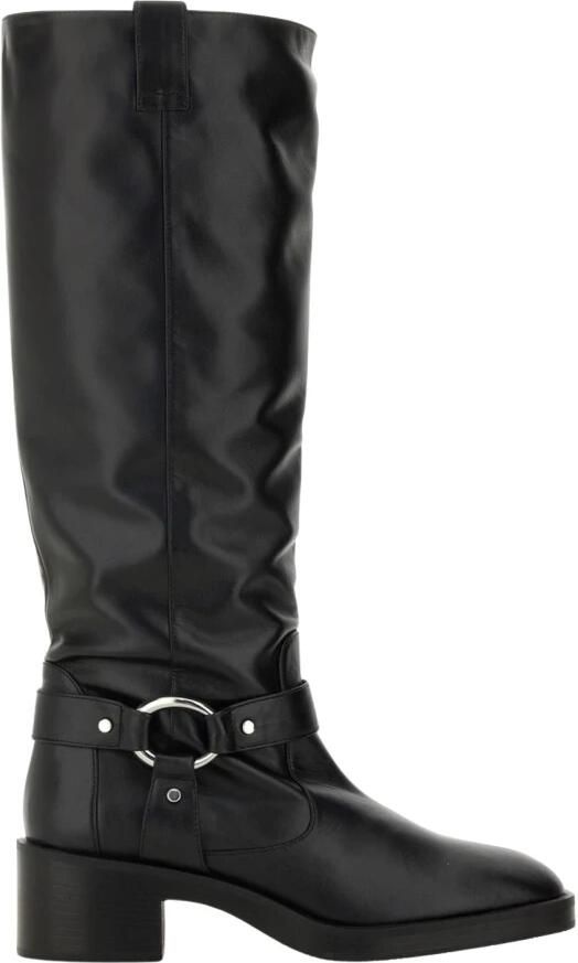 Stuart Weitz Hoge laars met hardware accent geïnspireerd op de paardensport