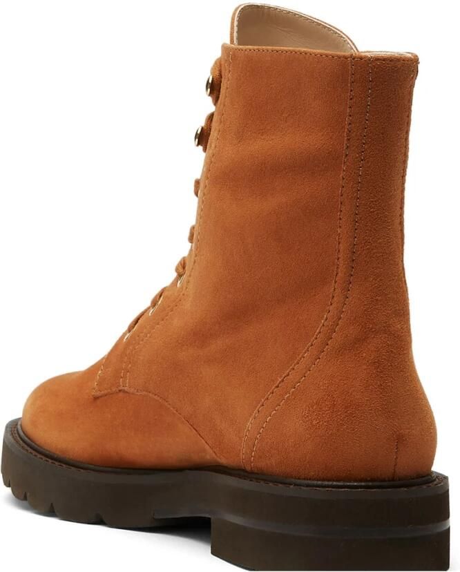 Stuart Weitzman Lace-Up Combat Bootie Elevate Style