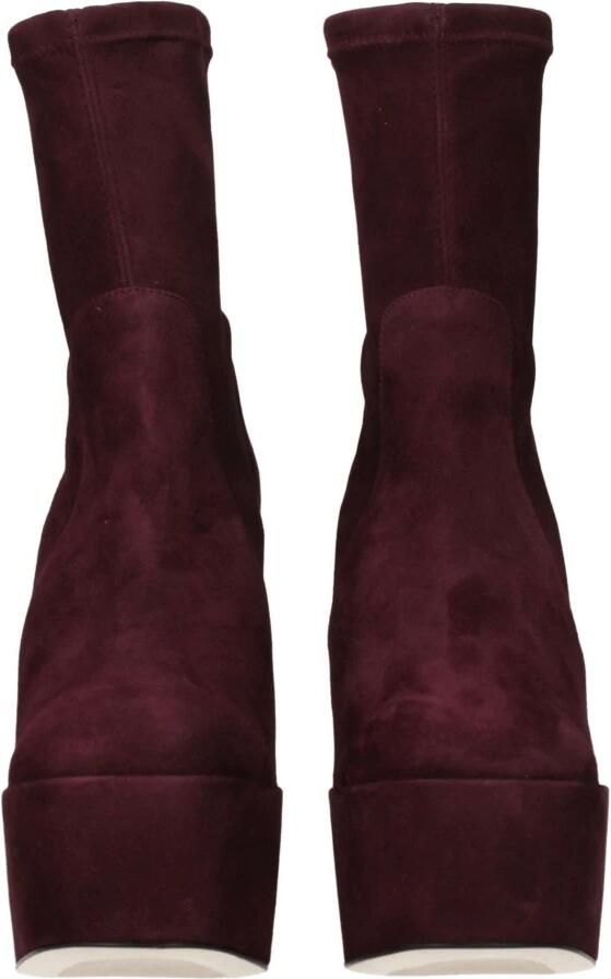 Stuart Weitz Paarse leren enkellaarzen