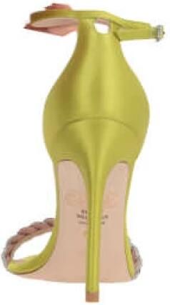 Stuart Weitz Pistache Satijnen Sandalen met Versierde Band - Foto 2