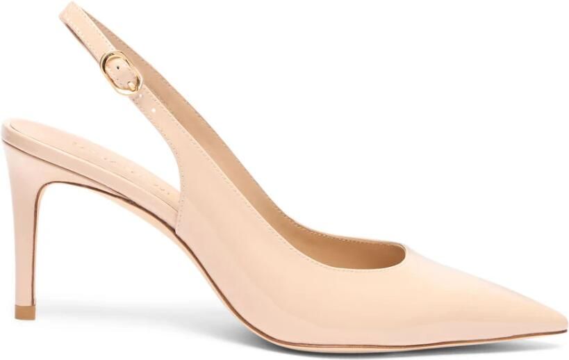 Stuart Weitzman Beige Leren Hoge Hak Pumps