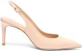 Stuart Weitzman Beige Leren Hoge Hak Pumps - Beige