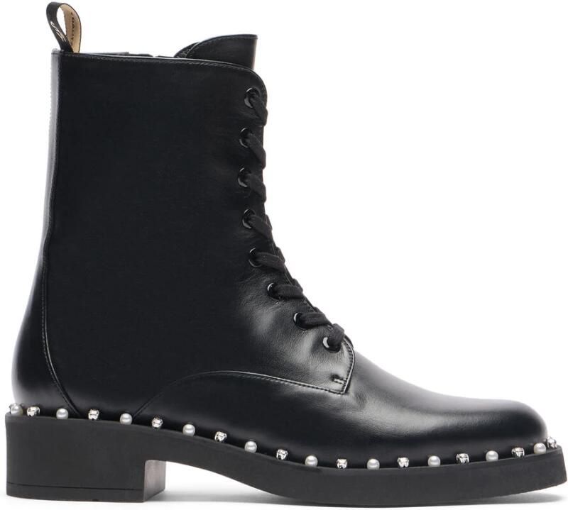 Stuart Weitz Zwarte Studded Combat Boots