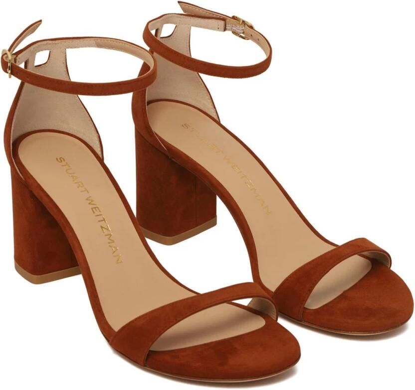 Stuart Weitz Sandalen met blokhak en enkelbandje