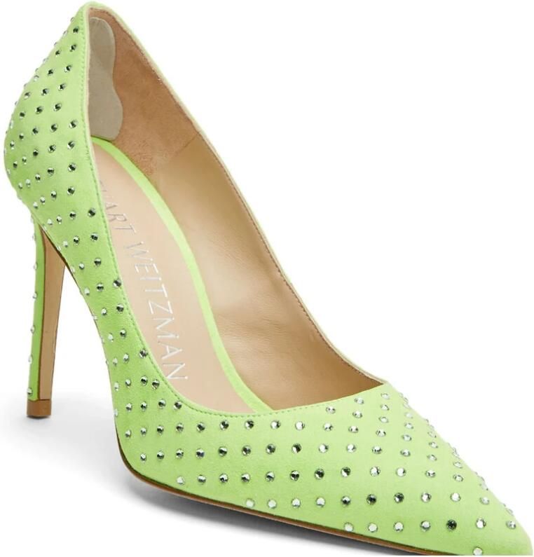 Stuart Weitzman Shine 100 Kristalpomp Green Dames