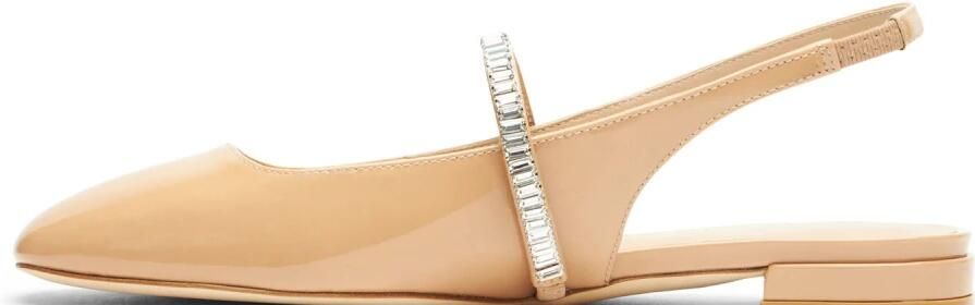 Stuart Weitzman Kristalversierde Slingback Platte Beige Dames - Foto 4