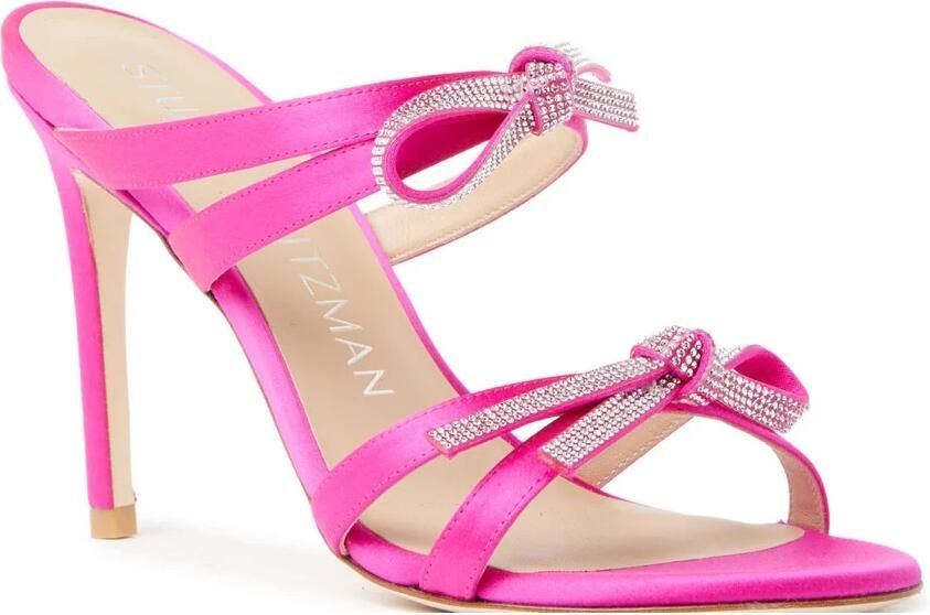Stuart Weitzman SW BOW 100 Slide High Heel Sandals