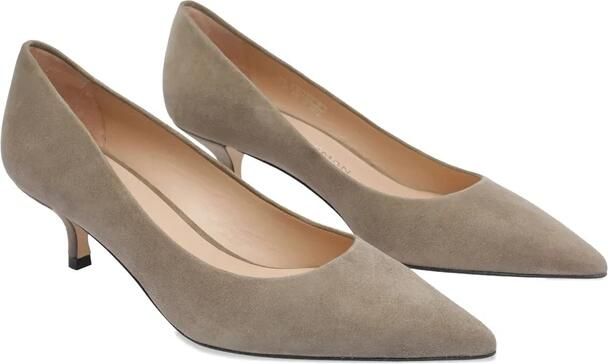 Stuart Weitz Taupe Slip-On Stiletto Hakken