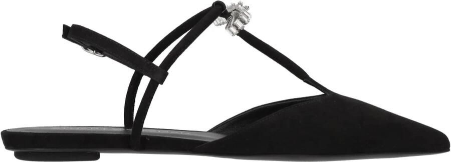 Stuart Weitzman Kristal T-Strap Platte Sandaal Black Dames - Foto 6