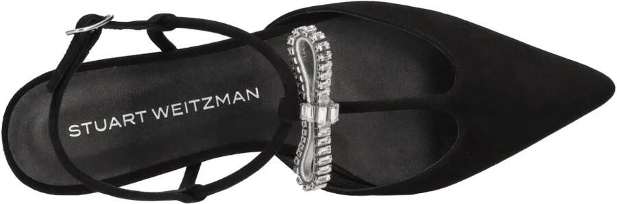 Stuart Weitzman Kristal T-Strap Platte Sandaal Black Dames - Foto 7