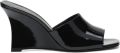 Stuart Weitzman Vinnie Wedge Mule 85 - Zwart