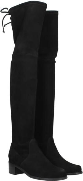 Stuart Weitz Vintage Zwarte Suède Mid Heel Laarzen