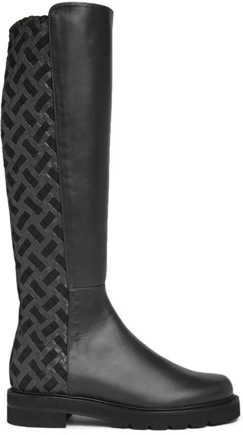 Stuart Weitz Leren laarzen met elastische inzetstukken