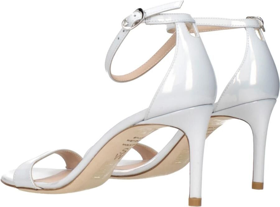 Stuart Weitzman Witte Leren Stiletto Hakken Sandalen - Foto 4