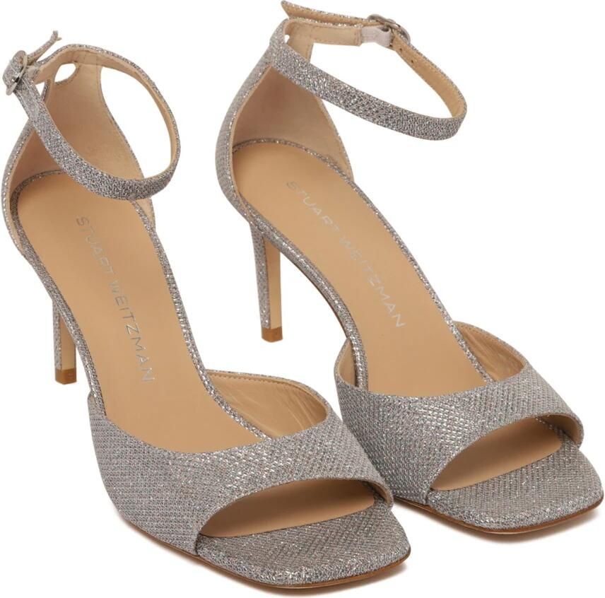 Stuart Weitz Zilveren Sandalen met Hak