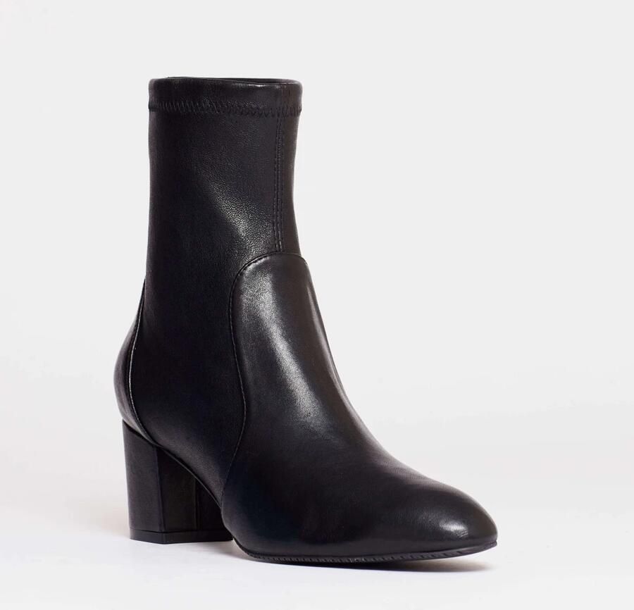 Stuart Weitzman Zwarte leren enkellaarzen - Foto 2