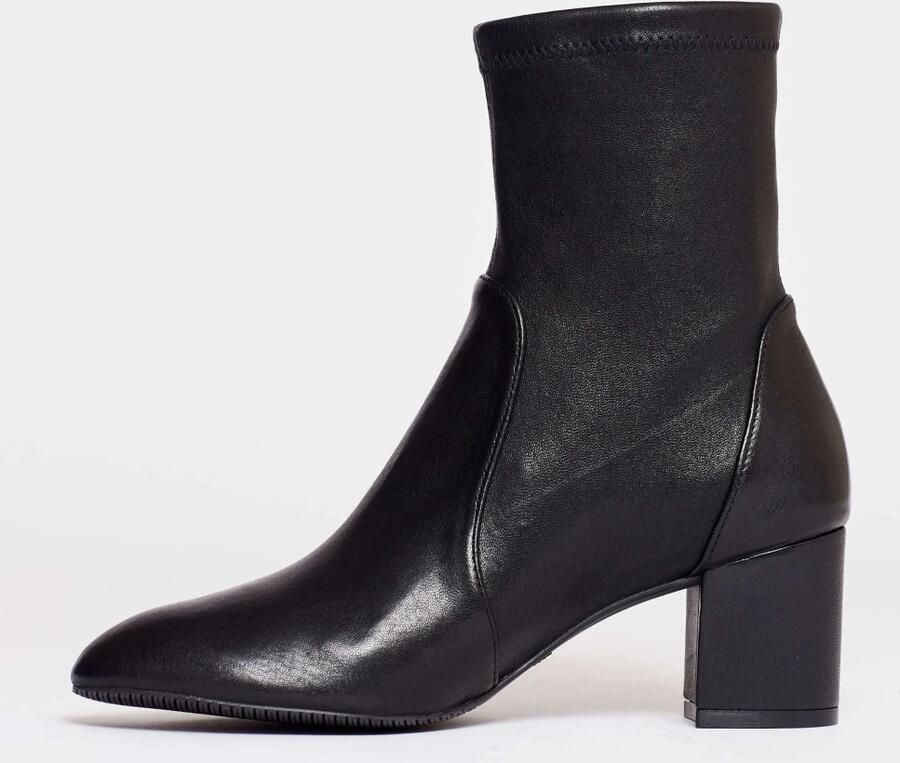 Stuart Weitzman Zwarte leren enkellaarzen - Foto 3