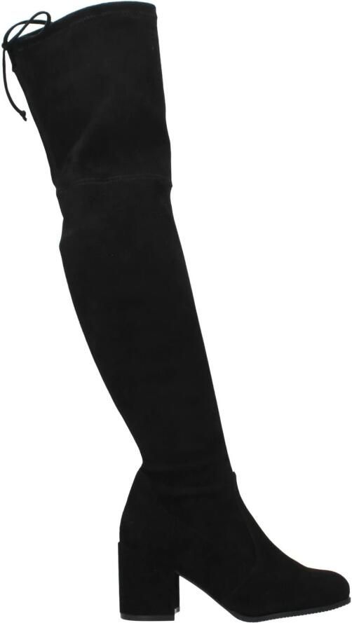 Stuart Weitz Zwarte Leren Over De Knie Laarzen
