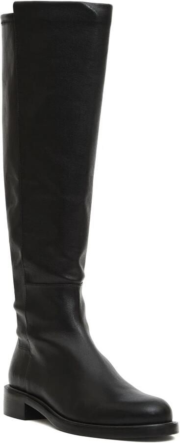 Stuart Weitzman Zwarte Leren Stretch Laars