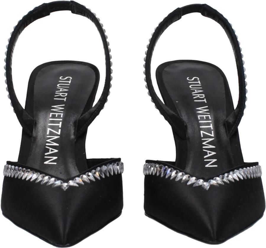 Stuart Weitz Satijnen Stiletto Hak Sandalen