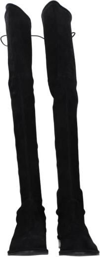 Stuart Weitz Zwarte Suède Casual Zelfstrik Laarzen