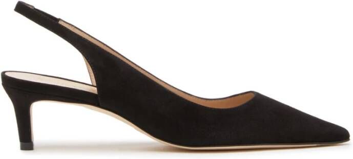 Stuart Weitzman Suede Kitten Heel Slingpump Black Dames