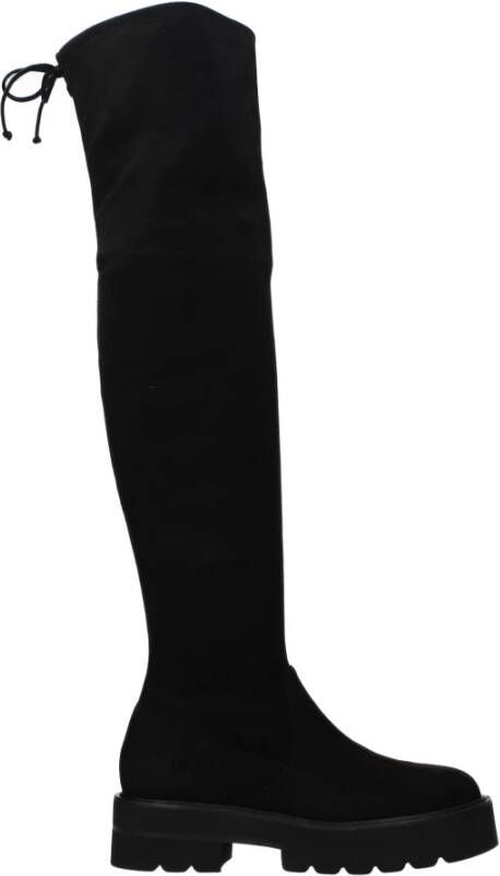 Stuart Weitzman Suède Over-Knee Laarzen Black Dames