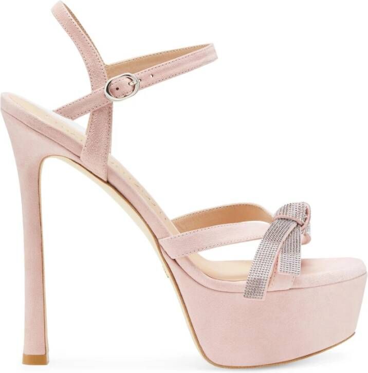 Stuart Weitzman SW Mega BOW Platform Sandal Roze Dames